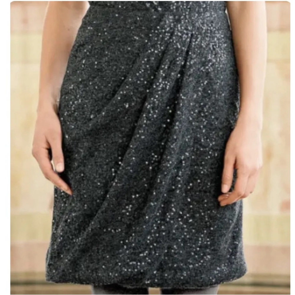 Peruvian Connection Sequin Drape Pleated Skirt - image 3